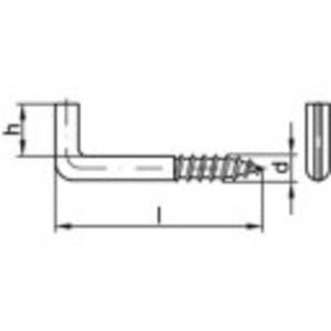TOOLCRAFT 159605 Schroefhaken met sleuf 50 mm Galvanisch verzinkt staal 100 stuk(s)