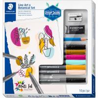 Brushletteringset Staedtler Design Journey art & botanical 10-delige set
