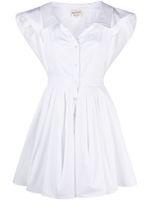 Alexander McQueen robe-chemise à manches courtes - Blanc