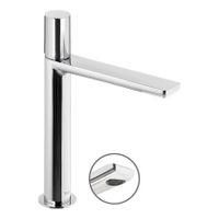 Wastafelkraan Tres Max | Opbouw | Mengkraan | Hoog model | 1-knop | Rond | Chroom