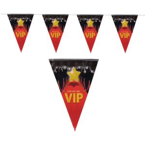 VIP thema vlaggenlijn - 5 meter - Feestversiering vlaggetjes - Feestartikelen - plastic