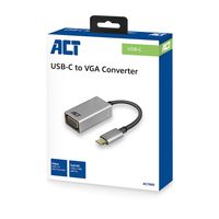 ACT AC7000 USB-C naar VGA female adapter, kabellengte 0.15m, aluminium behuizing - thumbnail
