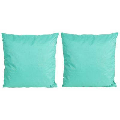 Set van 4x stuks bank/Sier kussens voor binnen en buiten in de kleur aqua blauw 45 x 45 cm Tuinkusse