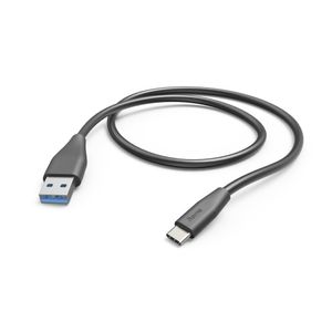Hama USB-laadkabel USB 2.0 USB-A stekker, USB-C stekker 1.50 m Zwart 00201595