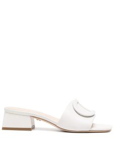 Dee Ocleppo mules Dizzy 35 mm en cuir - Blanc