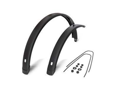 Eurofender Ef spatbord set tempo square 28 inch 58mm zwart