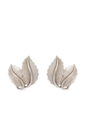 Susan Caplan Vintage boucles d'oreilles clips Trifari (années 1960) - Argent