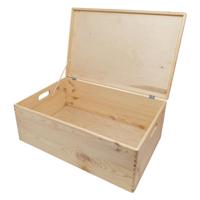 Playwood grenen opbergkist met klepdeksel (40x30x23cm) Playwood grenen opbergkist met klepdeksel (40x30x23cm)