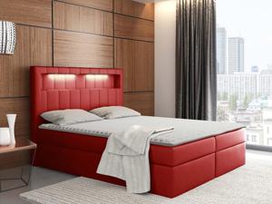 Boxspring ASPYRA 160x200 cm rood