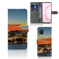 Samsung Note 10 Lite | Telefoonhoesje | Met pasjeshouder | Olifanten