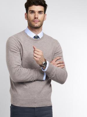 Basic heren-trui met ronde hals