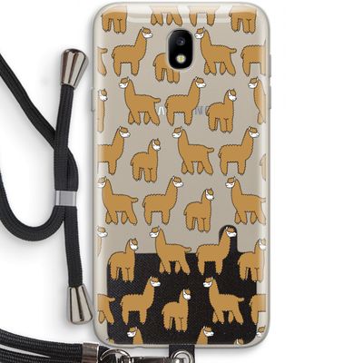 Alpacas: Samsung Galaxy J7 (2017) Transparant Hoesje met koord