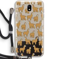 Alpacas: Samsung Galaxy J7 (2017) Transparant Hoesje met koord