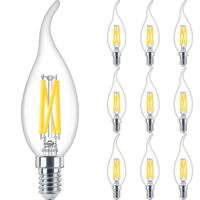 PHILIPS - LED Lamp E14 10 Pack - MASTER LED E14 Gebogen-Tip Kaars Filament Helder 3.4W 470lm - 922-927 Dim to Warm 2200K-2700K - Beste Kleurweergave - Dimbaar | Vervangt 40W - thumbnail