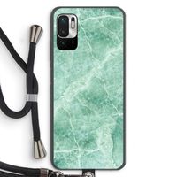 Groen marmer: Xiaomi Redmi Note 10 5G Transparant Hoesje met koord