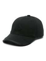 Moncler casquette en coton à patch logo - Noir - thumbnail