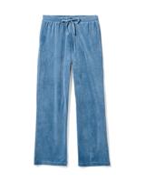 HEMA Dames loungebroek velours middenblauw (middenblauw) HEMA Dames loungebroek velours middenblauw (middenblauw)