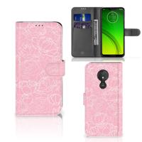 Motorola Moto G7 Power Hoesje White Flowers