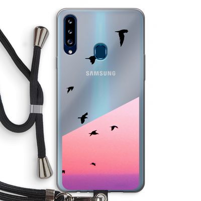 Fly away: Samsung Galaxy A20s Transparant Hoesje met koord