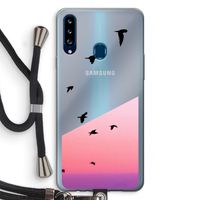 Fly away: Samsung Galaxy A20s Transparant Hoesje met koord
