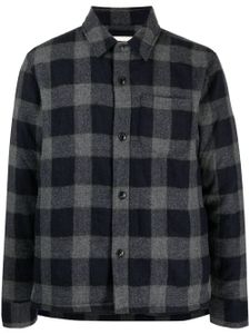 Officine Generale gingham-check virgin-wool jacket - Bleu