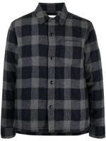 Officine Generale gingham-check virgin-wool jacket - Bleu - thumbnail