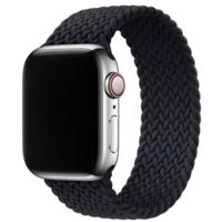 Apple Watch Nylon Gevlochten Solo Band - Zwart - 44, 45, 46 & 49mm - L