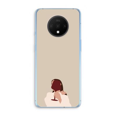 I drink wine: OnePlus 7T Transparant Hoesje