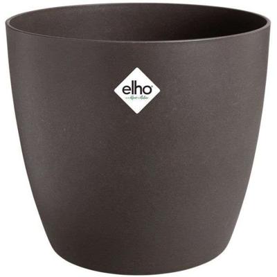 ELHO Set van 3 ronde bloempotten The Coffee Collection - Ø14xH12,6cm, Ø16xH14,7cm, Ø18xH16,8 cm - 7 L - Bruin