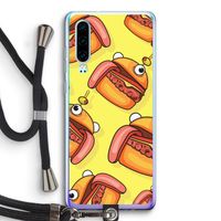 Hamburger: Huawei P30 Transparant Hoesje met koord