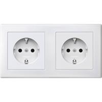 Merten MEG2328-1519 Wandcontactdoos System M Polar-wit 1 stuk(s)