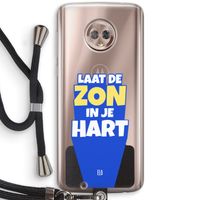 Laat de zon in je hart: Motorola Moto G6 Transparant Hoesje met koord