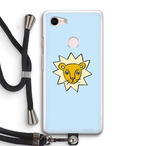 Kleine leeuw: Pixel 3 Transparant Hoesje met koord