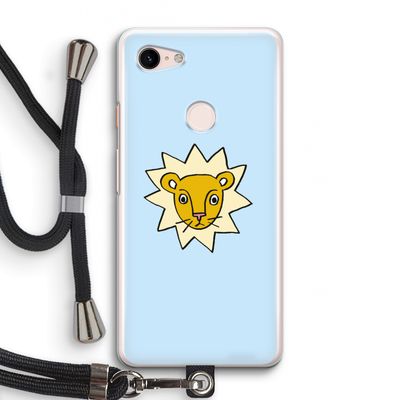 Kleine leeuw: Pixel 3 Transparant Hoesje met koord