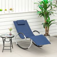 Deze Outsunny tuinstoel is perfect om te ontspannen bij het zwembad, op het balkon of in een andere binnen- of buitenruimte! Het golvende ontwerp past