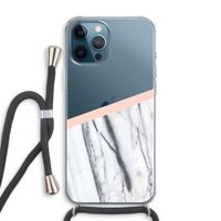 A touch of peach: iPhone 12 Pro Max Transparant Hoesje met koord