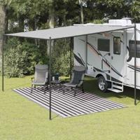VidaXL Tenttapijt 200x400 cm antracietkleurig en wit