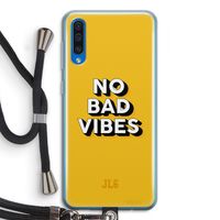 No Bad Vibes: Samsung Galaxy A50 Transparant Hoesje met koord