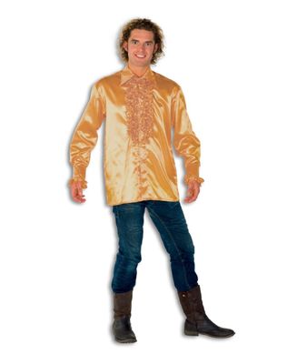 Ruche blouse goud
