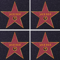 Gepersonaliseerde onderzetters Hollywood ster met naam