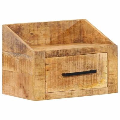 Nachtkastje met lade Bruin 40 x 30 x 30 cm Massief mangohout