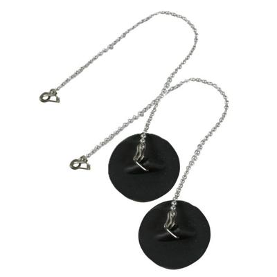 Afvoerstop - 2x - 52mm / 25 cm - gootsteen dop - gootsteenstopper - met RVS ketting