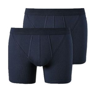 Schiesser Authentic boxershort met gulp 2-pack blauw