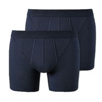 Schiesser Authentic boxershort met gulp 2-pack blauw