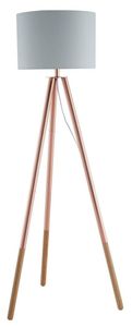 Artistiq Vloerlamp 'Renee' 154cm, kleur Wit/Koper