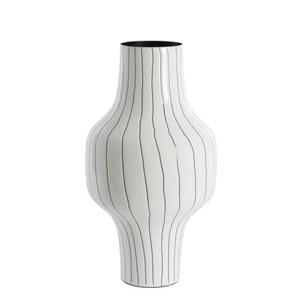 Light&living Vaas deco Ø27x49 cm SINDO glanzend wit+zwart