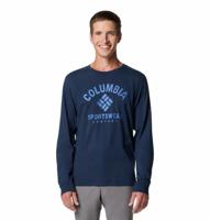 Columbia Rockaway River™ Graphic LS T-Shirt Heren Dark Nocturnal M