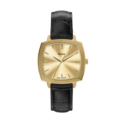 Horlogeband Fossil LE1214 Leder Zwart 18mm