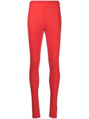 Raf Simons legging à patch logo - Rouge