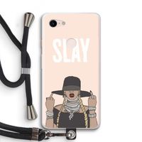 Slay All Day: Pixel 3 XL Transparant Hoesje met koord